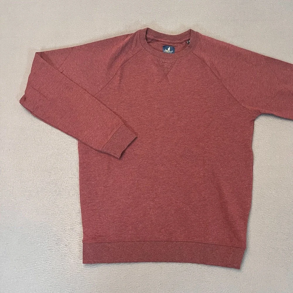 Johnnie-O Freeman Fleece Crewneck Sweatshirt Mens Sm‎ Pullover Maroon Modal Golf